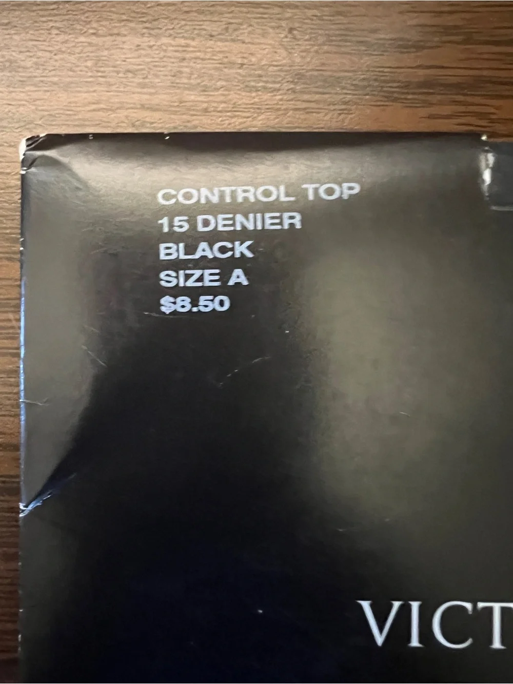 Vintage Y2k Victoria’s Secret Body By Victoria Sheer Black Pantyhose NIB- Size A